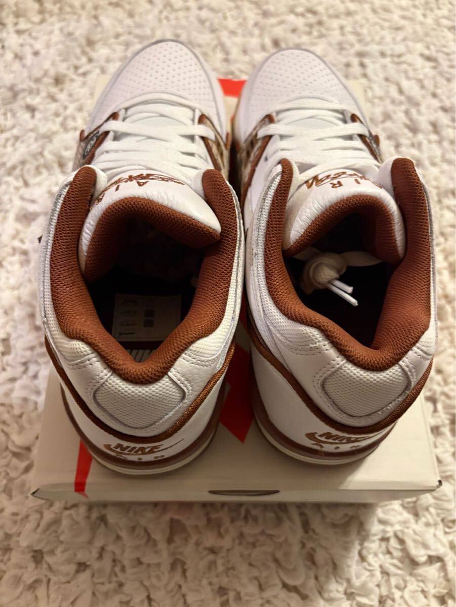 [1 иен старт ]Stussy × Nike Air Flight 89 Low SP White and Pecan 28.5cm US10.5 Nike новый товар не использовался редкость 