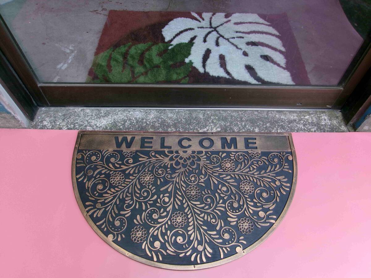 玄関マット 泥落とし　ゴム マット 屋外用 半円　猫　75×45cm 洗える 玄関外マット ブロンズ調　スベリにくい　沖縄、諸島部は不可_画像7