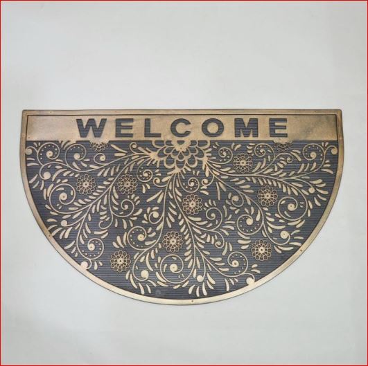 玄関マット 泥落とし　ゴム マット 屋外用 半円　猫　75×45cm 洗える 玄関外マット ブロンズ調　スベリにくい　沖縄、諸島部は不可_画像5