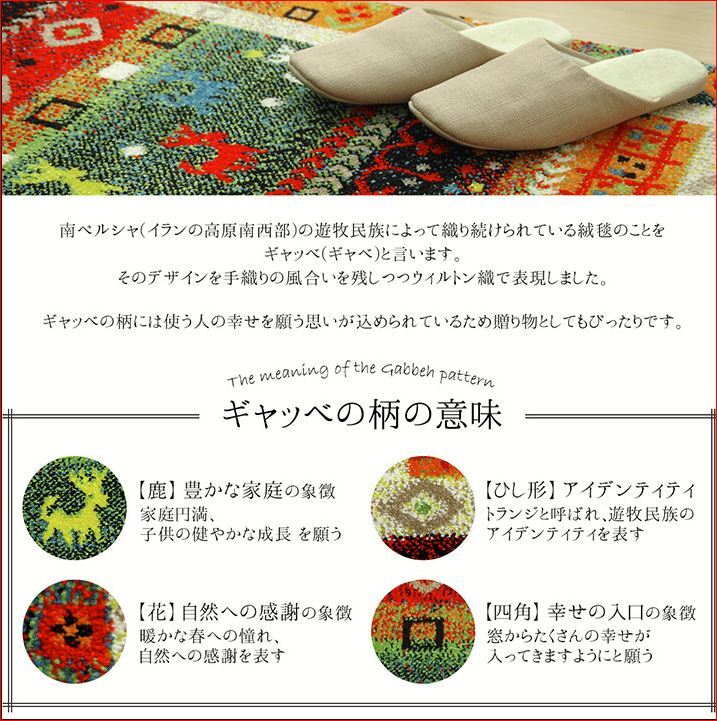 玄関マット　ラグ　マット　50×80cm 　キャベ柄　北欧　ウィルトン織り　土足OK　耐久性バツグン　トルコ製　沖縄、諸島部は不可　_画像6