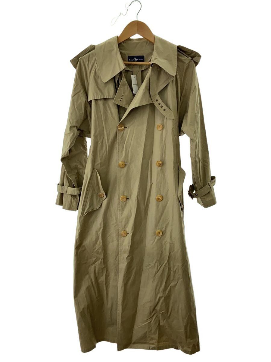 RALPH LAUREN◆トレンチコート/7/コットン/BEG_画像1