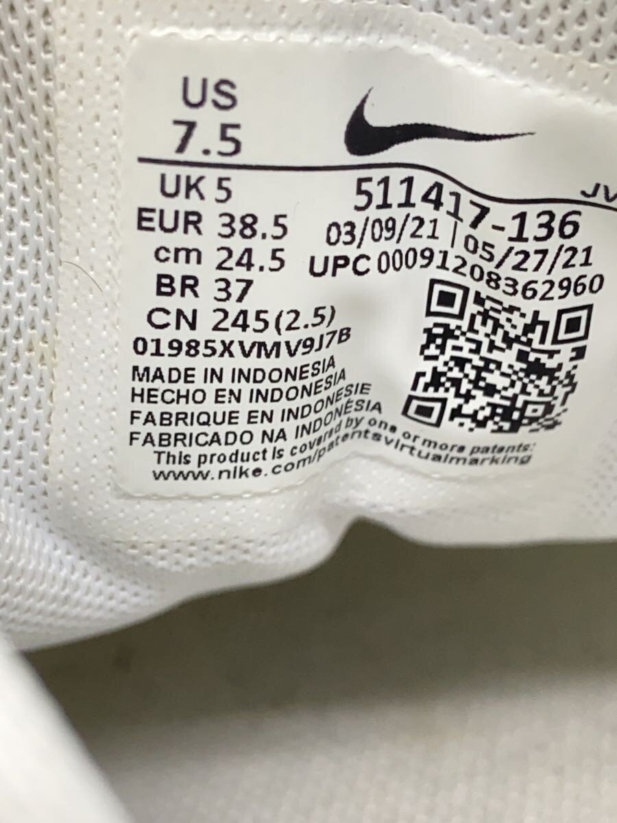 NIKE◆WMNS AIR MAX CORRELATE/ウィメンズエアマックスコーリレイト/ホワイト/511417-136/24_画像5