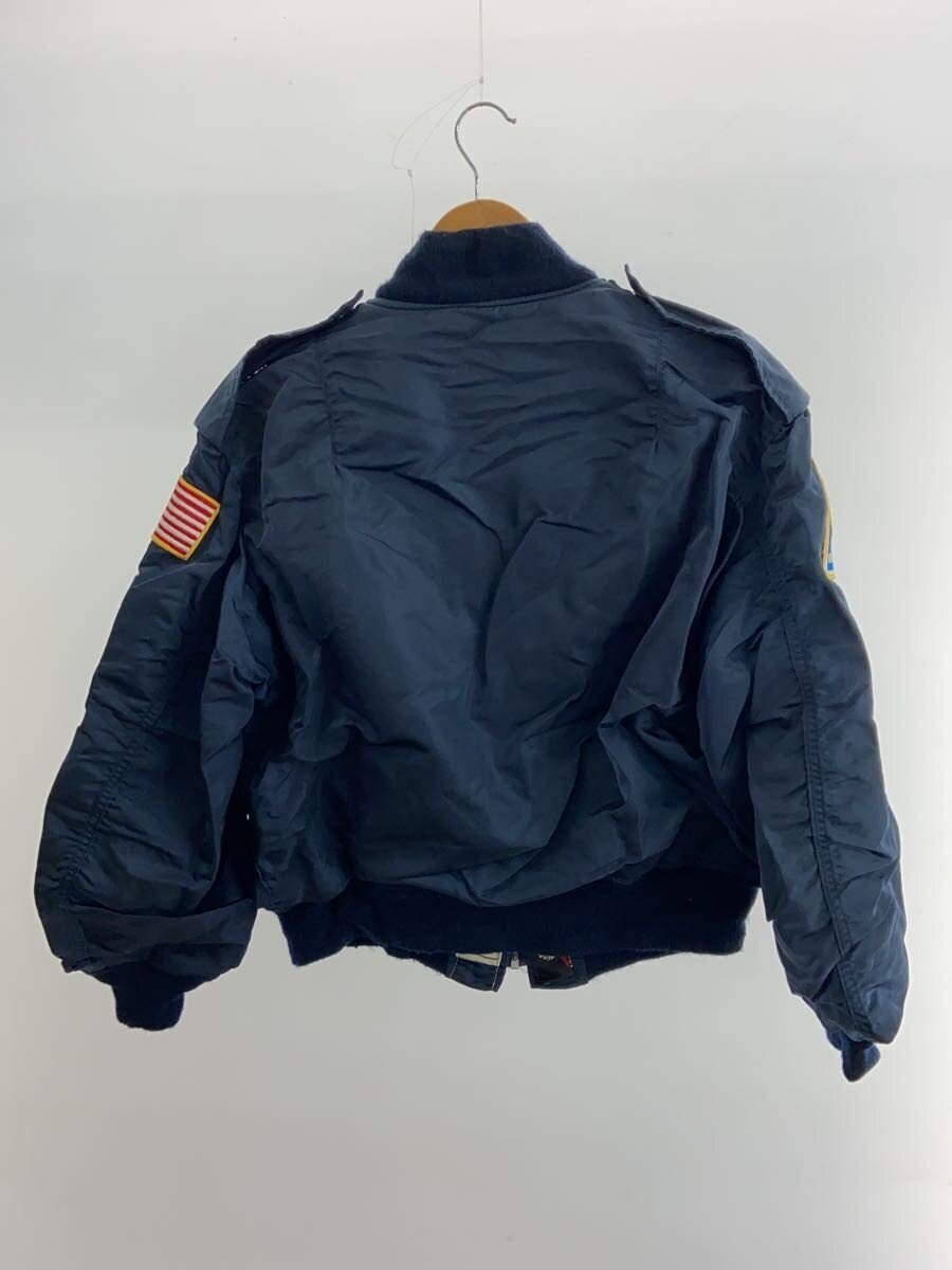 80s/watkins/L-2B/フライトジャケット/IDEAL zip/L/ナイロン/NVY/無地_画像2