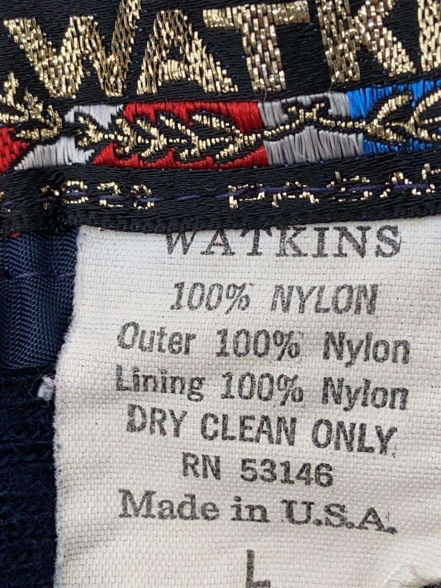 80s/watkins/L-2B/フライトジャケット/IDEAL zip/L/ナイロン/NVY/無地_画像4