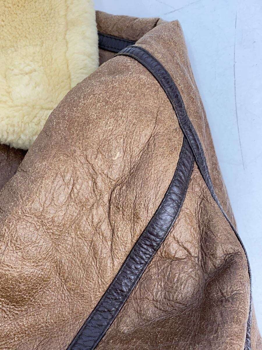 standard clothing/フライトジャケット/L/レザー/BRW/無地/ムートン/b-3_画像5