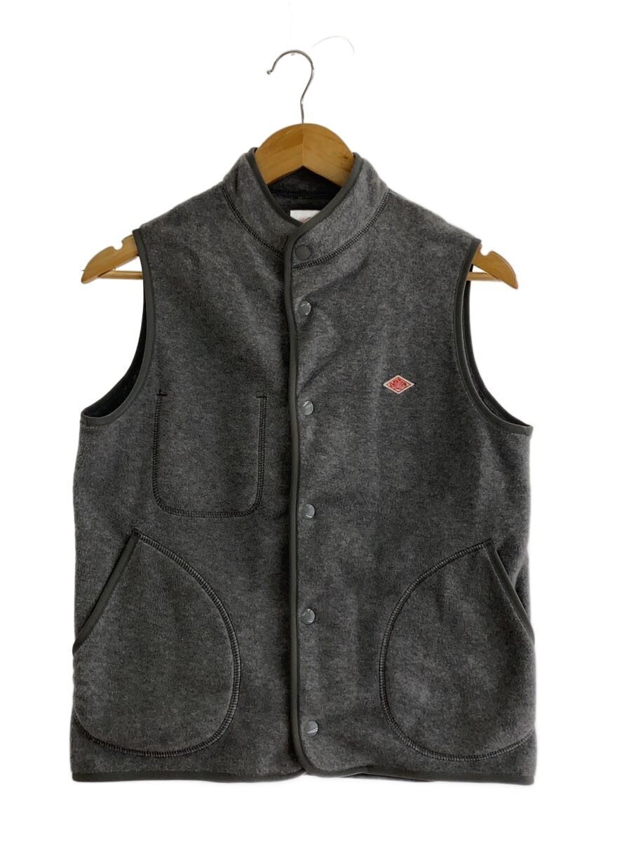 DANTON◆フリースベスト/34/ポリエステル/GRY/JD-8993_画像1
