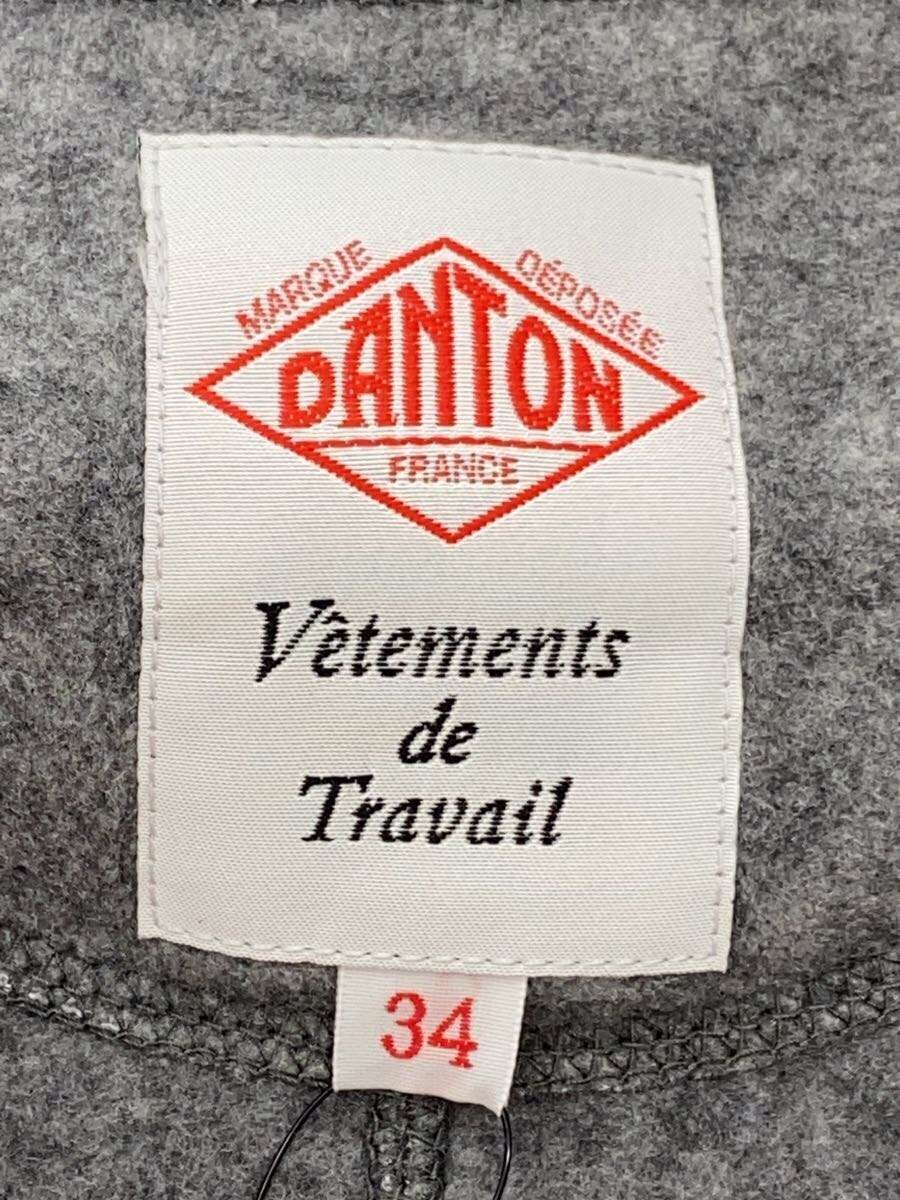 DANTON◆フリースベスト/34/ポリエステル/GRY/JD-8993_画像3