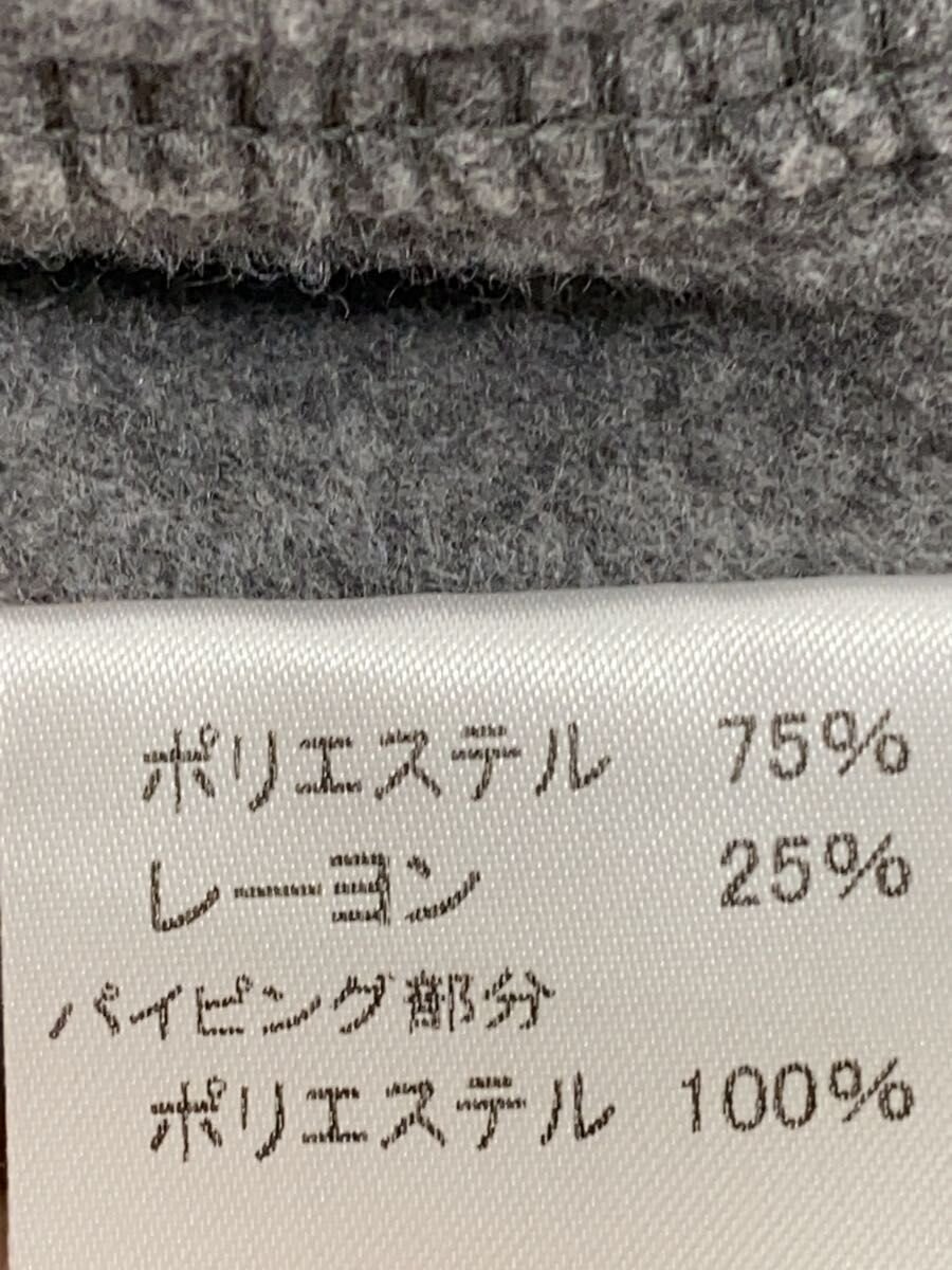 DANTON◆フリースベスト/34/ポリエステル/GRY/JD-8993_画像4
