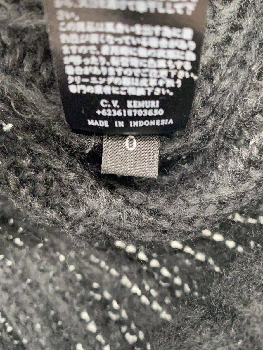 KMRii◆ニットベスト(厚手)/0/モヘア/BLK_画像4