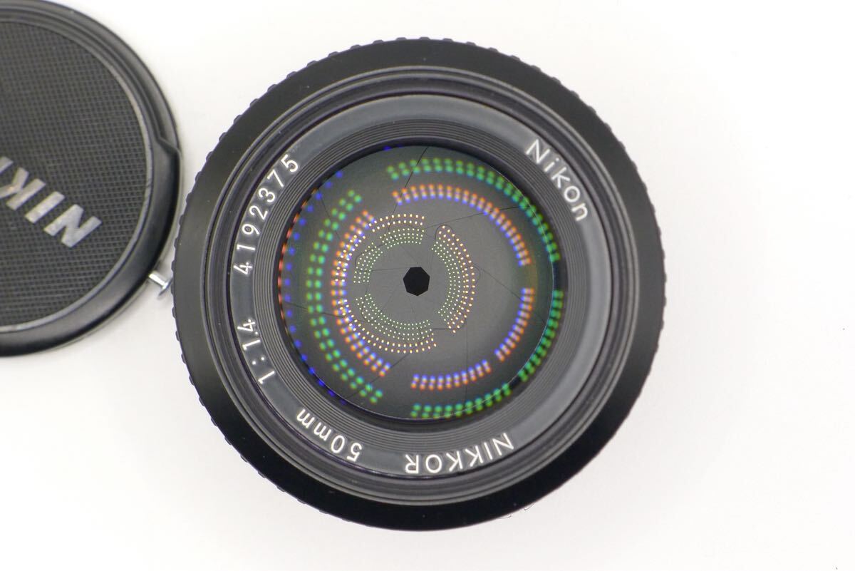 整備済 美品 Nikon NIKKOR 50mm F1.4 AI 前後キャップ付_画像3