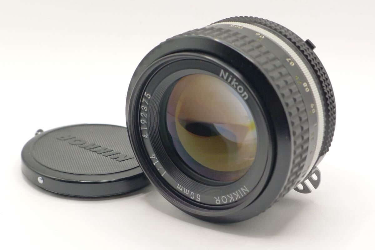 整備済 美品 Nikon NIKKOR 50mm F1.4 AI 前後キャップ付_画像5