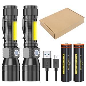 LED懐中電灯 マグネット充電式 紫外線UVライト_画像3