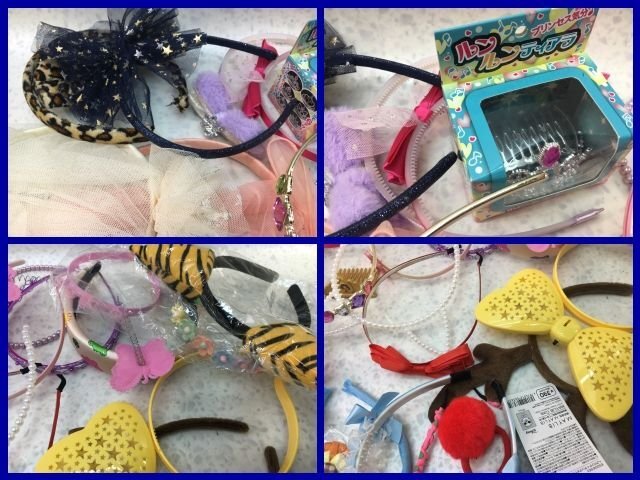V1002M ★大量 ★β キッズ用アクセサリー ★ヘアゴム・可愛いカチューシャ・ブレスレット・ネックレス・時計など色々重量約5K_画像2