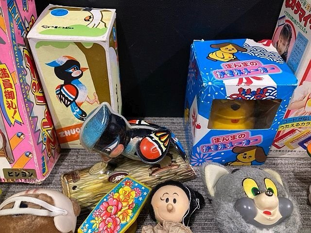 Y4242M 昭和レトロ 当時物 ソフビ 貯金箱 ブリキ パチンコ とんでも戦士 おもちゃ うちのタマ知りませんか まとめ_画像3