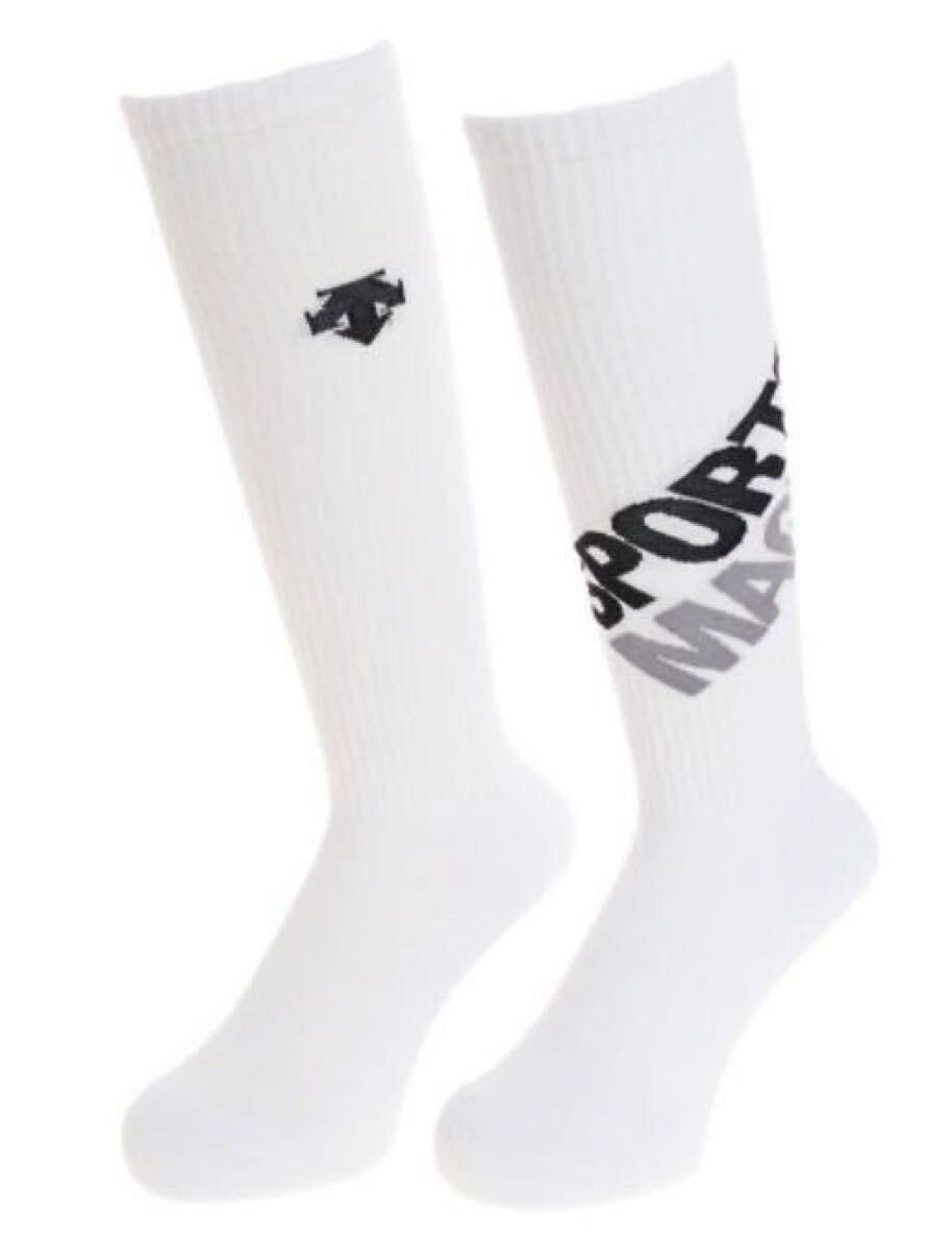 送料無料 新品 DESCENTE バレーボールソックス2足組WHGR 20-23_画像1