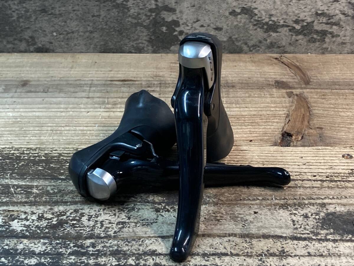 JO118 シマノ SHIMANO 105 ST-5800 STIレバー 2x11S ※左固定部にクラックの為ジャンク_画像1