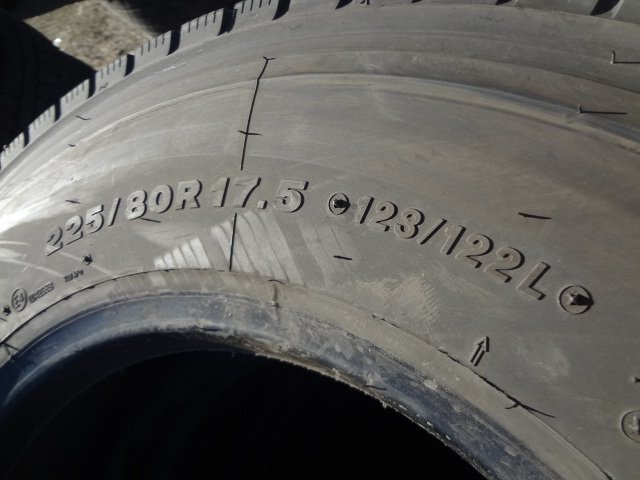□823 ミックス 美品9分山 ブリヂストン M899 225/80R17.5 123/122L 6本 2025年製_画像9