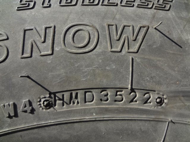 □817 冬 ブリヂストン W990 8.25R16 LT 14PR 6本 2022年製_画像9