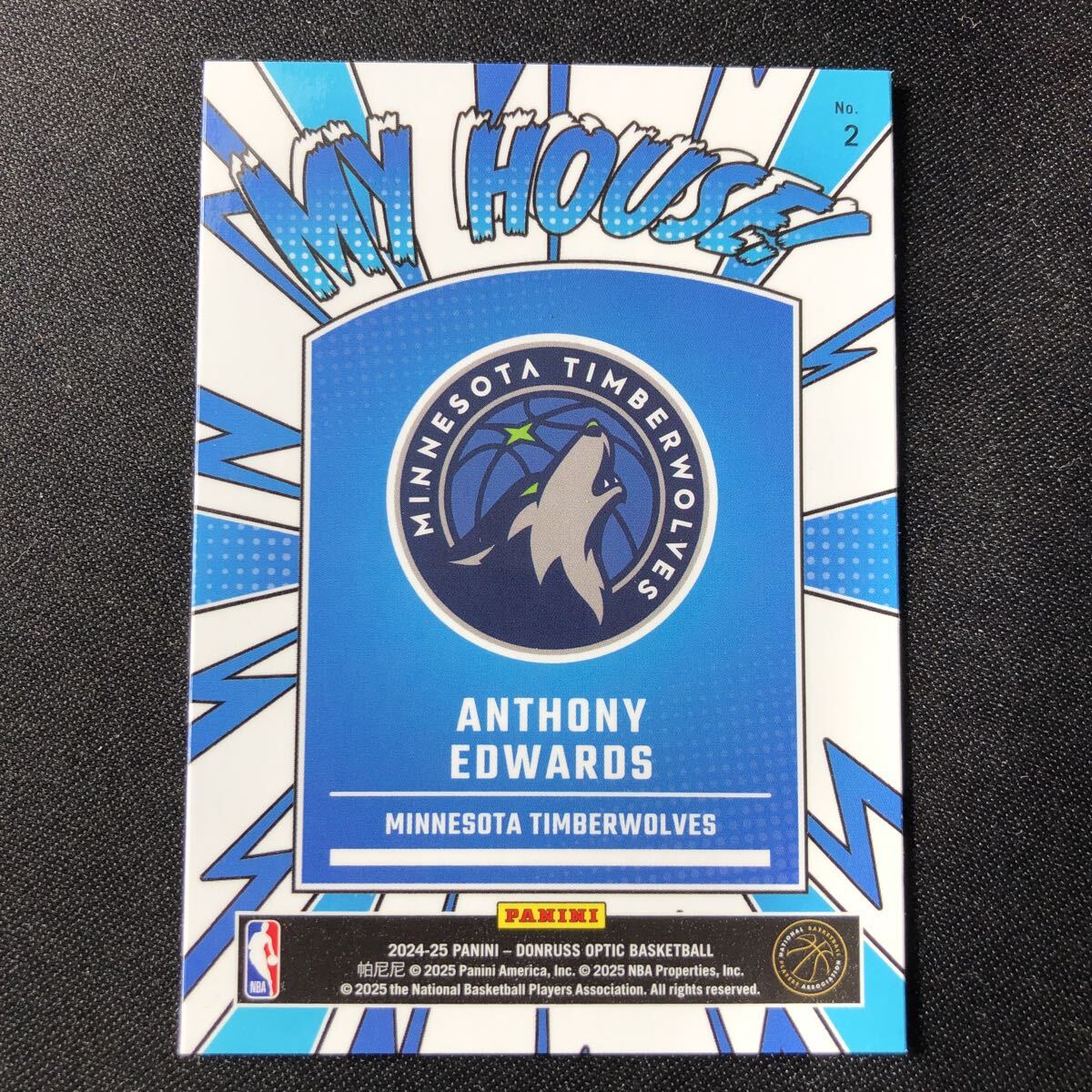 2024-25 Panini Donruss optic My House! Anthony Edwards_画像2
