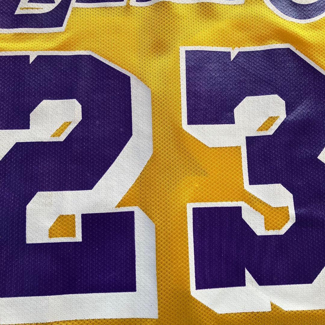 NBA LAKERS セドリック・セバロス ロサンゼルス・レイカーズ チャンピオン製 Champion ユニフォーム バスケ ヴィンテージ シャツ 当時物_画像6