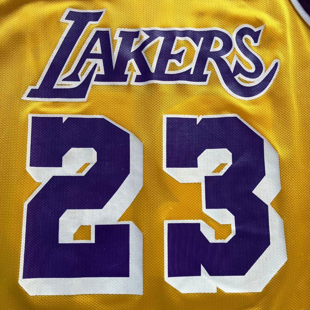 NBA LAKERS セドリック・セバロス ロサンゼルス・レイカーズ チャンピオン製 Champion ユニフォーム バスケ ヴィンテージ シャツ 当時物_画像5