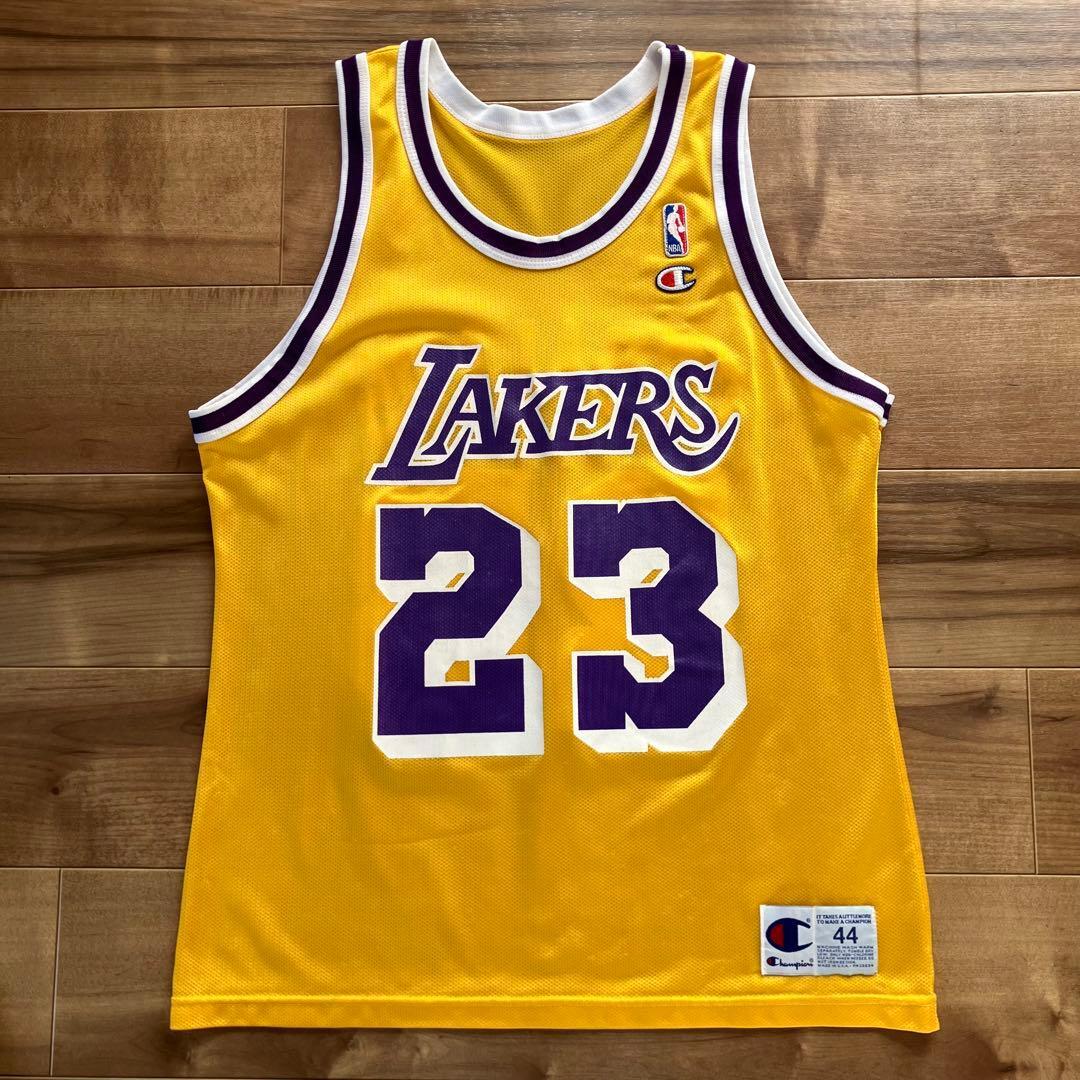NBA LAKERS セドリック・セバロス ロサンゼルス・レイカーズ チャンピオン製 Champion ユニフォーム バスケ ヴィンテージ シャツ 当時物_画像1