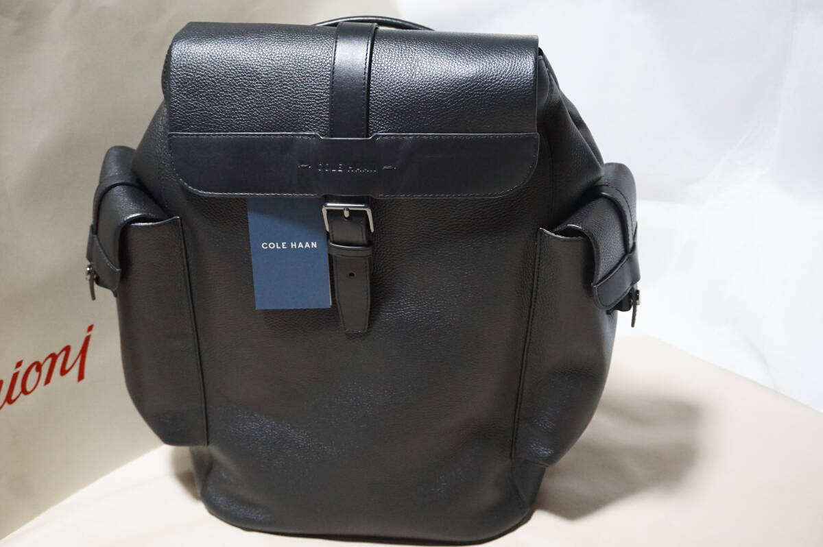 未使用”COLE HAAN 高級牛革大型リュック”PC.タブレット入ります。_画像1