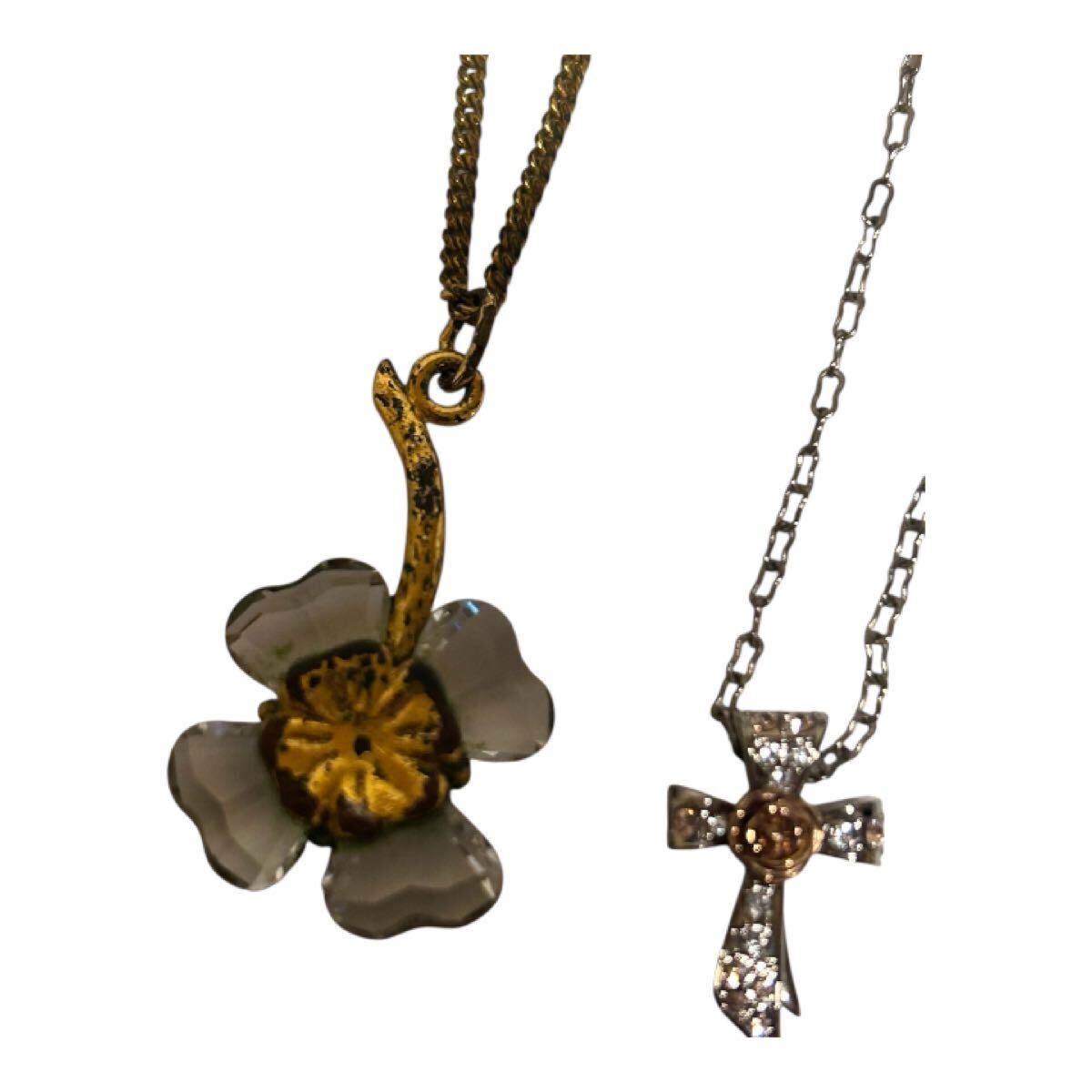 【まとめ売り】SWAROVSKI スワロフスキー アクセサリー 6点セット ネックレス イヤリング クロス　花　鳥他箱付き有_画像10