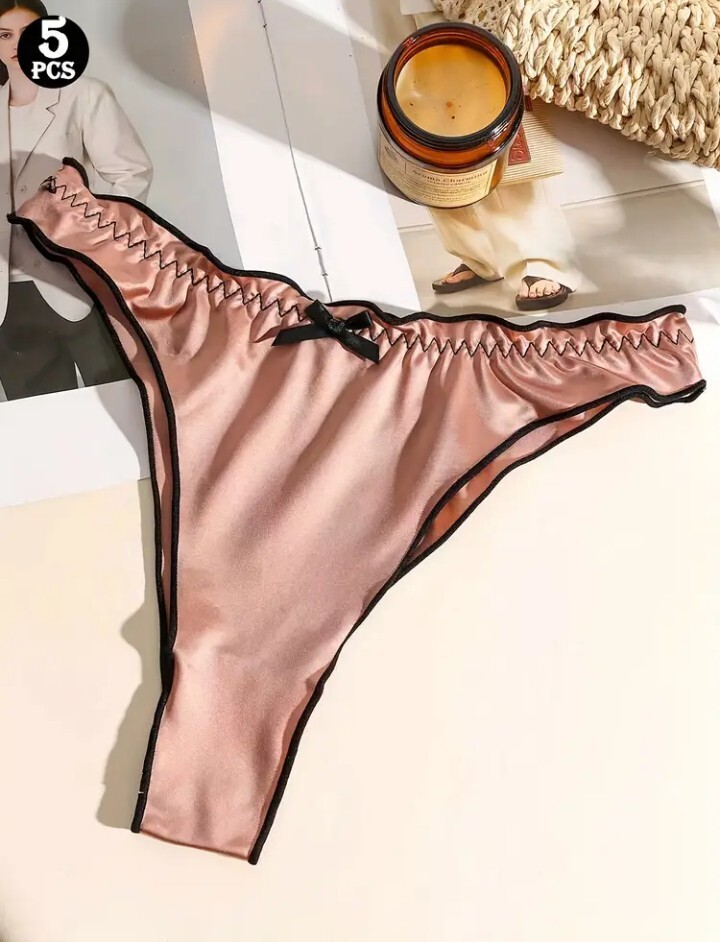 ローライズ　サテンショーツ　５色セット　ＸＬ_画像5