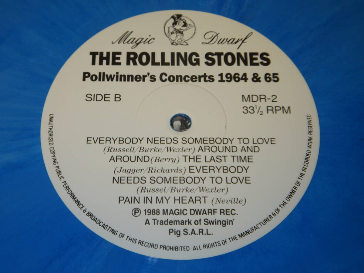 THE ROLLING STONES(ローリング・ストーンズ)【POLLWINNER'S CONCERTS 1964 & 65(水色マーブル盤)】コレクターズ盤LP/Magic Dwarf / MDR-2_画像5