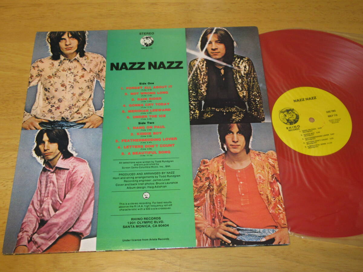 ◆◇THE NAZZ(ナッズ)【NAZZ NAZZ(ナッズ・セカンド・アルバム)(レッド盤)】米盤LP/RNLP 110/RHINO/トッド・ラングレン(Todd Rundgren)関連_画像2