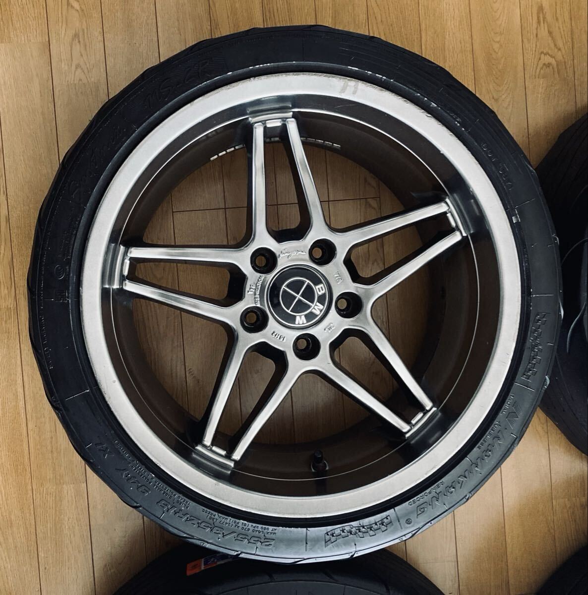 激レア　深リム　ドイツ製高級ホイール　希少色ダイヤモンドブラック　PCD120 前後異サイズ　8.5J・9.5J BMW Mスポーツ　3シリーズ　Z3 Z4_画像3