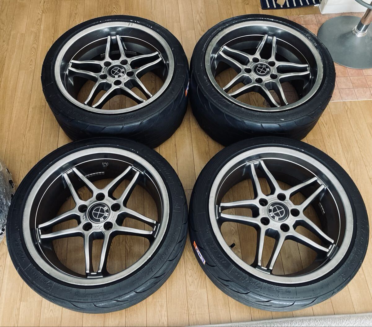 激レア　深リム　ドイツ製高級ホイール　希少色ダイヤモンドブラック　PCD120 前後異サイズ　8.5J・9.5J BMW Mスポーツ　3シリーズ　Z3 Z4_画像1