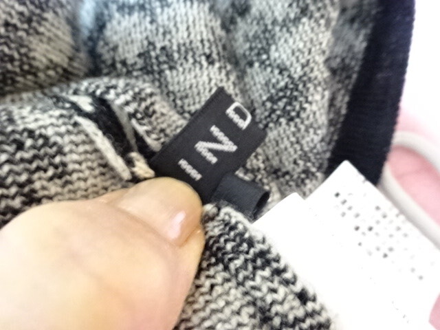 ☆㈱ワールド/インディヴィ/INDIVI 異素材デザイン美形ドッキングワンピース小柄サイズ05☆_画像6