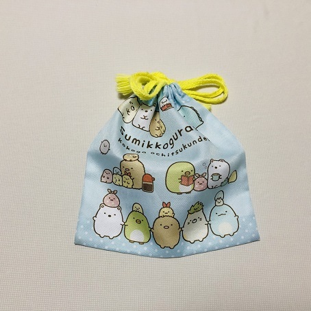 ★すみっコぐらし / Sumikkogurashi　　巾着袋　＜19cm×18cm＞　スカイブルー_画像3