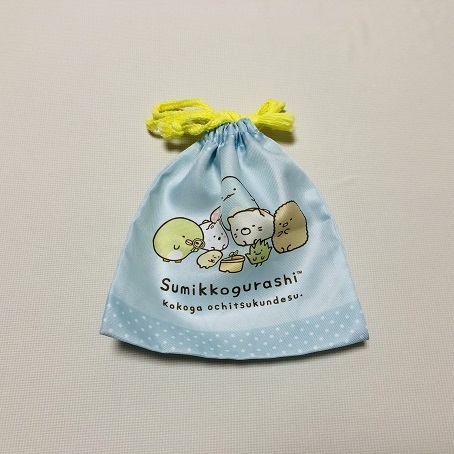 ★すみっコぐらし / Sumikkogurashi　　巾着袋　＜19cm×18cm＞　スカイブルー_画像4