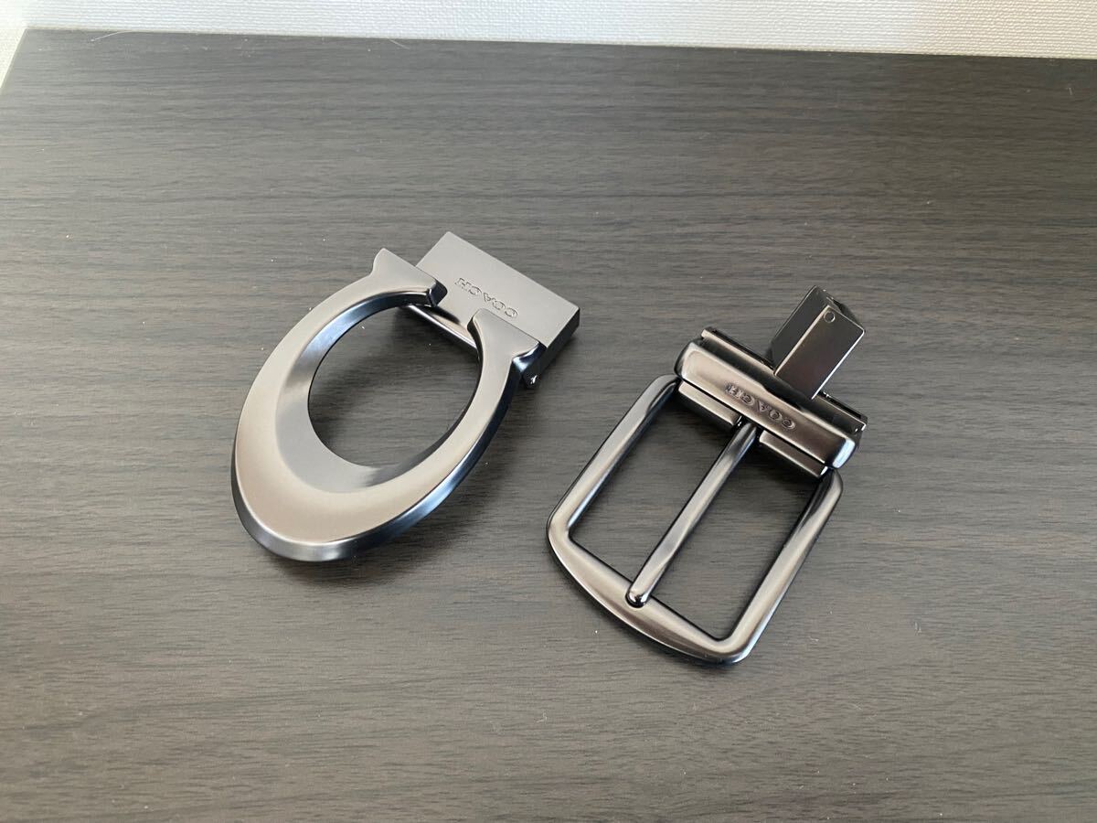COACH コーチ リバーシブル シグネチャー ビジネス 社会人 紳士　高級感メンズベルト　新品未使用_画像9