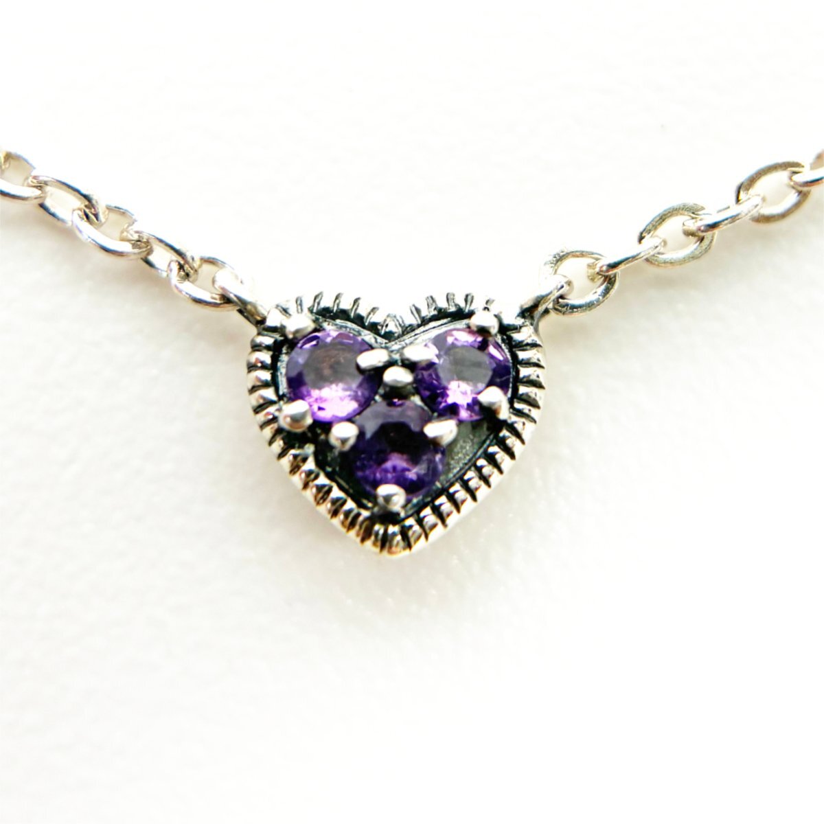 アナスイ SV 925 ネックレス 2本セット ハート型×蝶々型 シルバー アクセサリー レディース ANNA SUI 中古 #_画像2