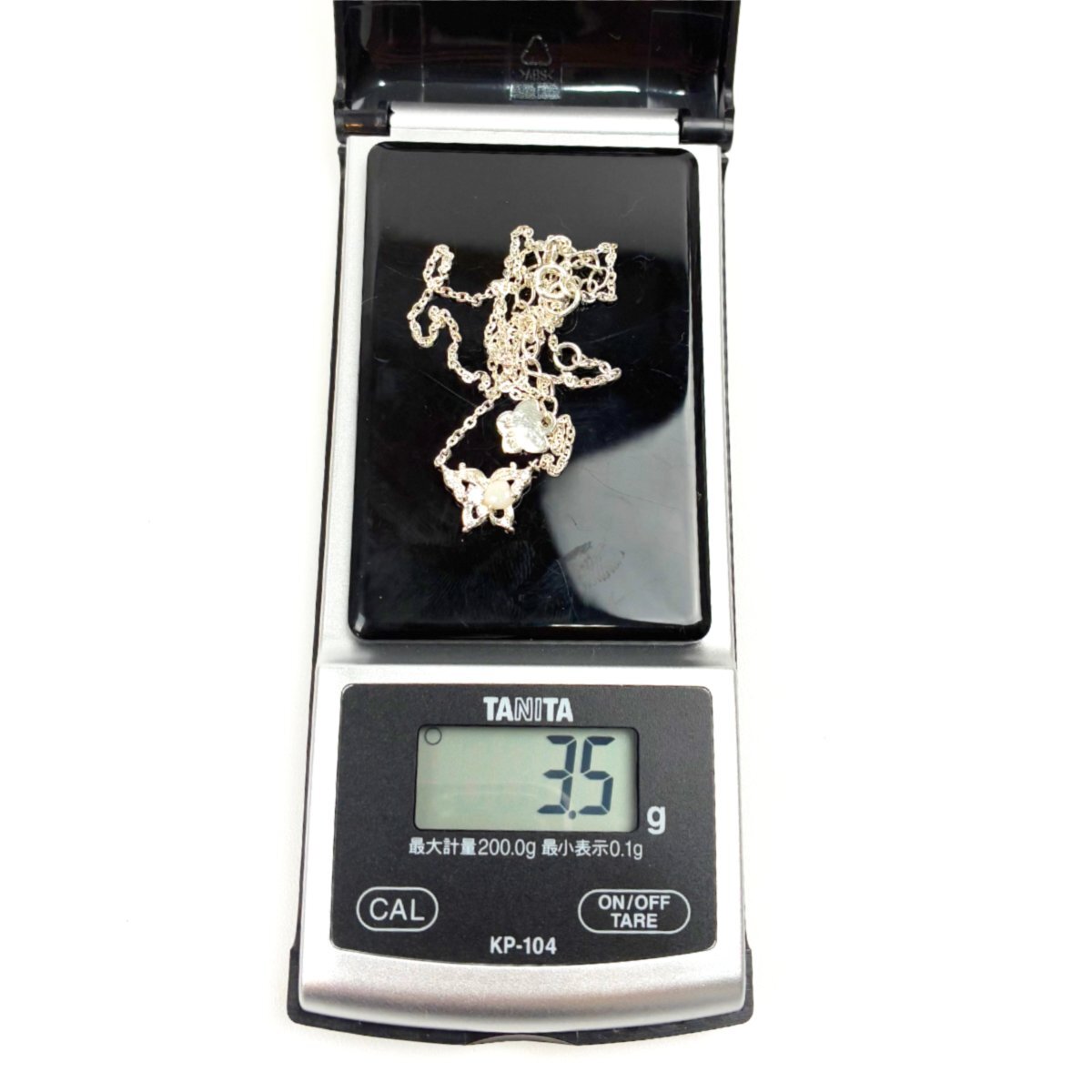 アナスイ SV 925 ネックレス 2本セット ハート型×蝶々型 シルバー アクセサリー レディース ANNA SUI 中古 #_画像9