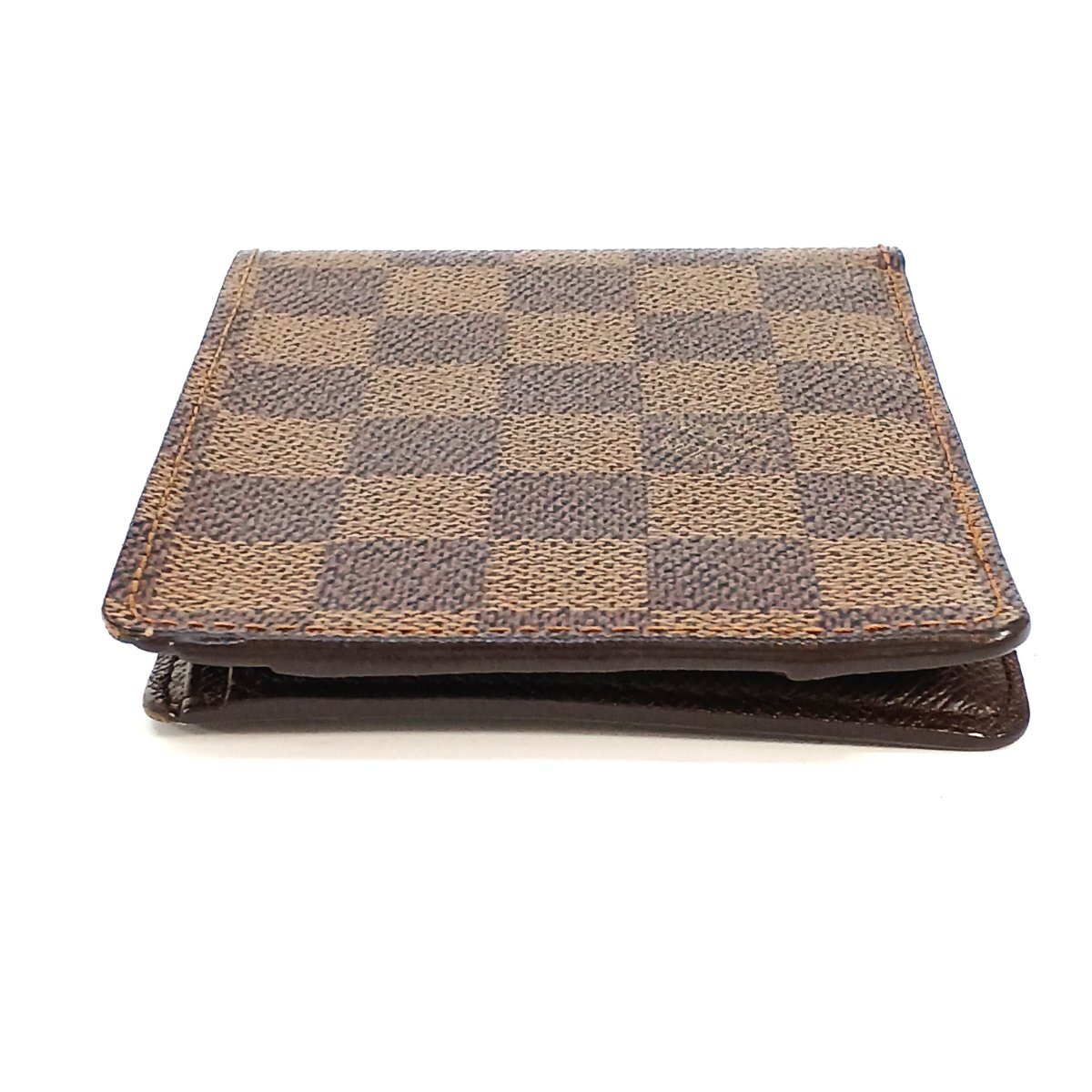 未使用 保管品 ルイヴィトン N60895 RA0092 ダミエ ポルトフォイユ ミュルティプル 二つ折り 折り畳み 財布 LOUISVUITTON 中古 ★_画像6