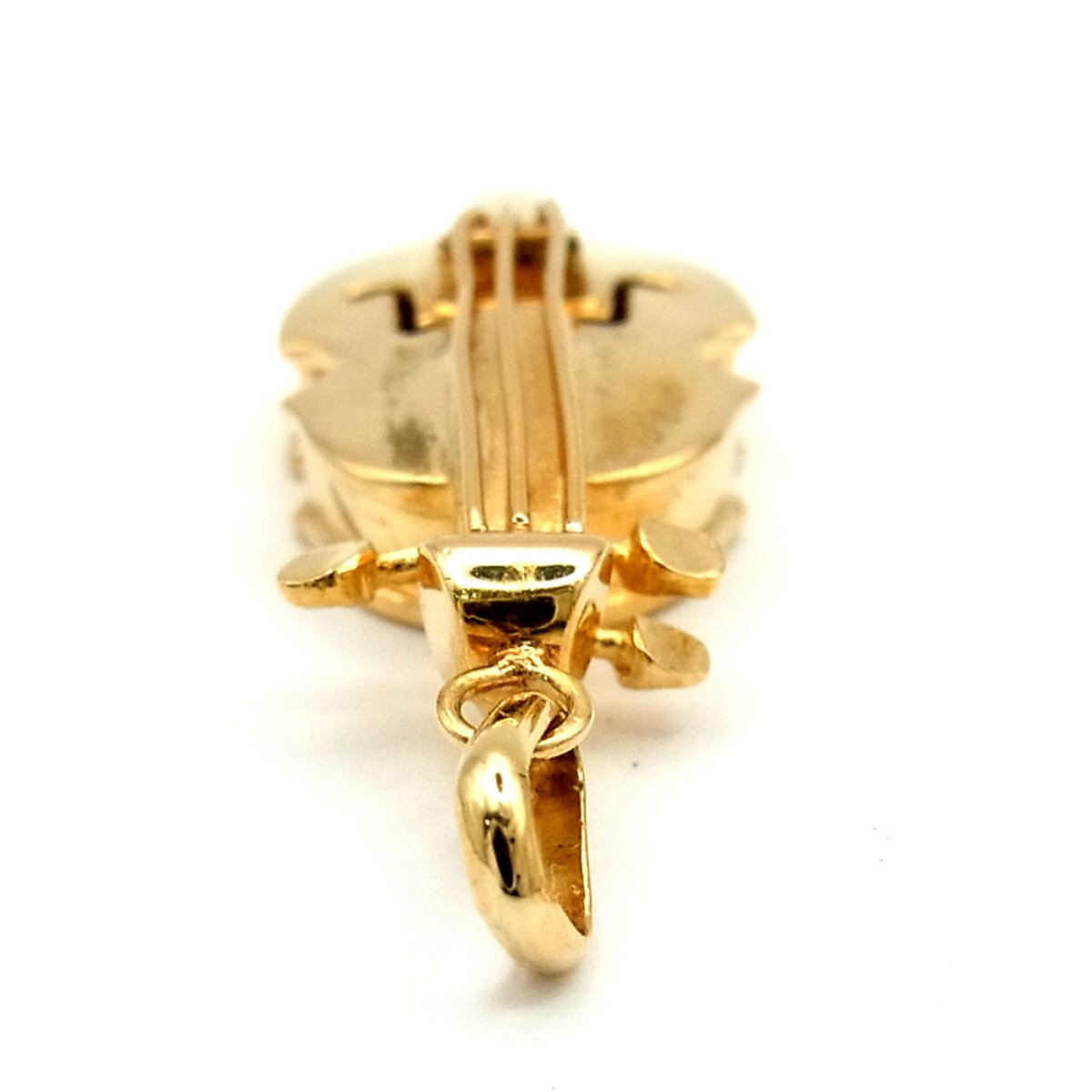 K18 楽器 バイオリン モチーフ トップ 約7.0g 横幅:13.9mm 縦幅:32.7mmゴールド ∞_画像5