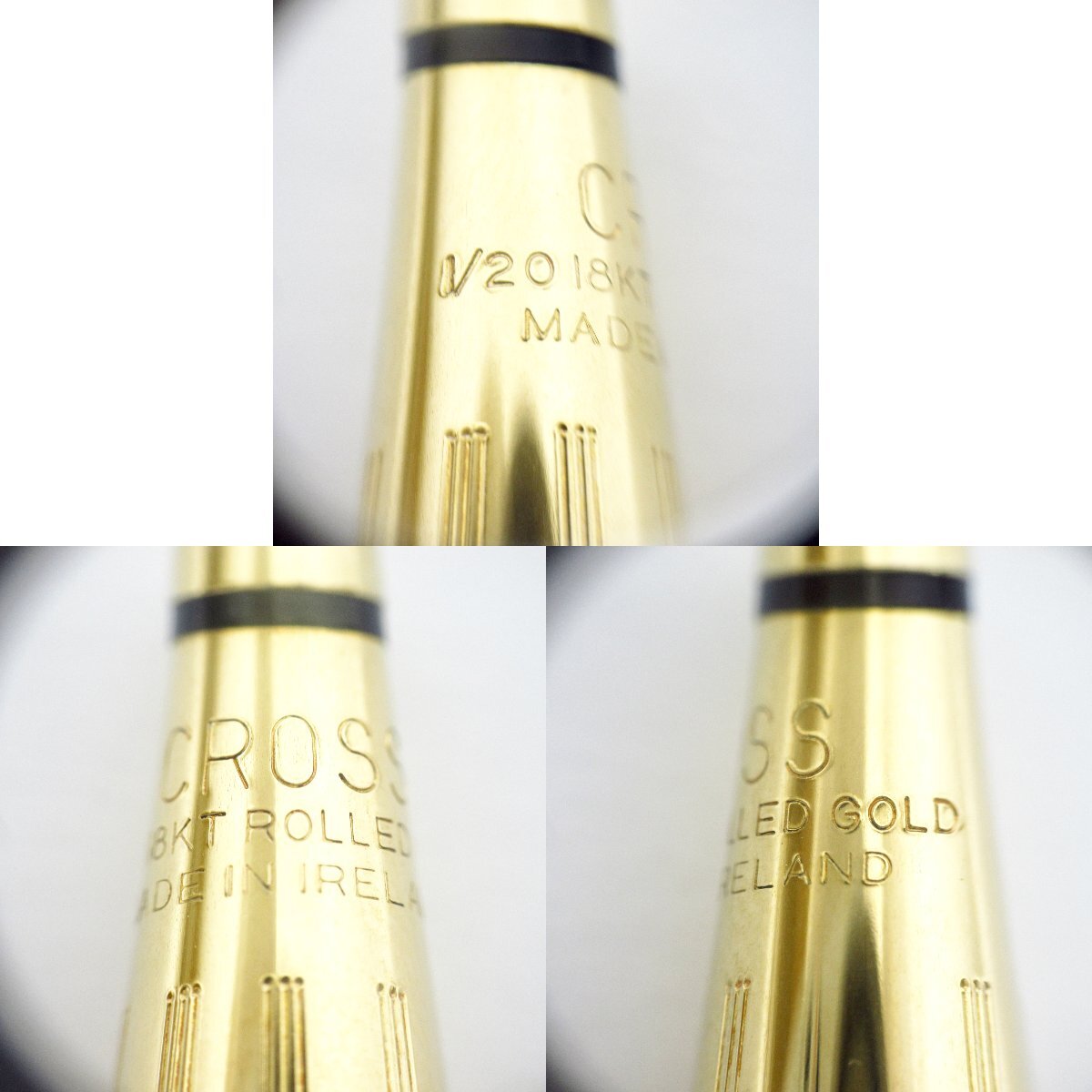 クロス ボールペン ツイスト式 筆記確認済 ゴールド 1/20 18KT ROLLED GOLD CROSS ◇_画像8