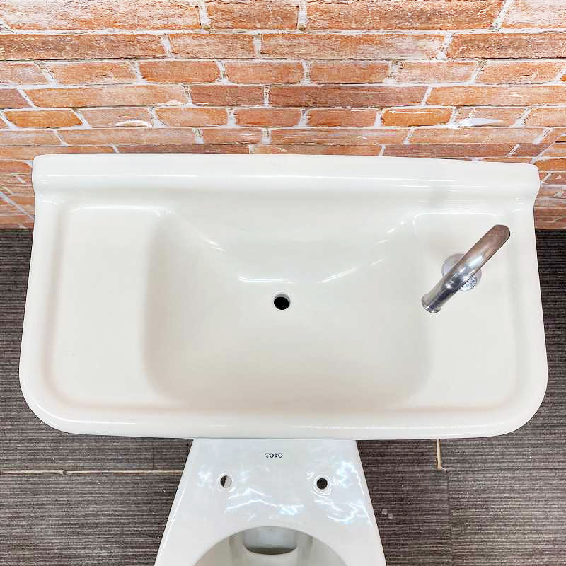 【美品】TOTO トイレ 洋式便器 (床下排水) 「C420」 排水芯530mm とタンク「S517」のセット #SC1(パステルアイボリー) 大阪市内☆29K_画像3