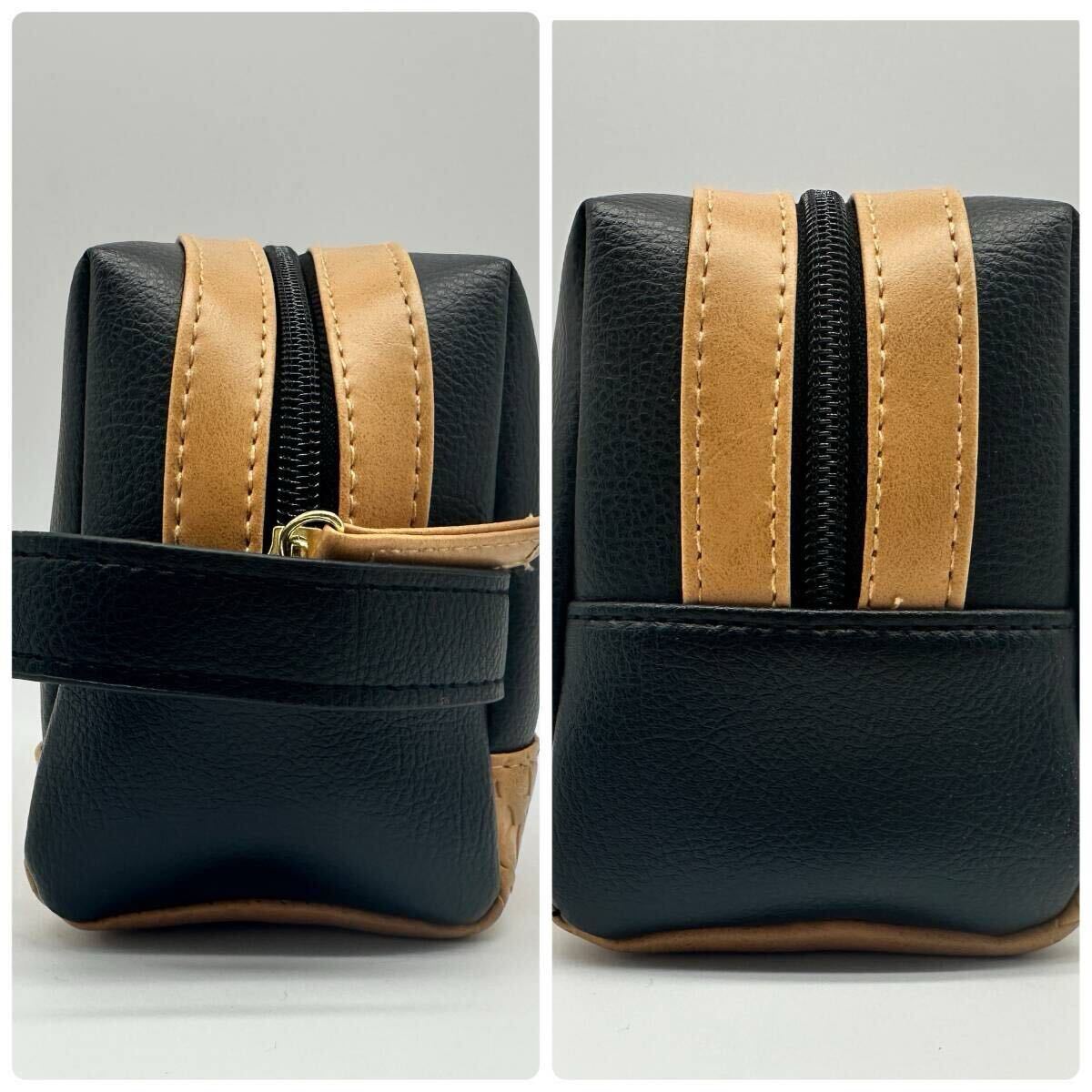 1 иен ~ новый товар не использовался BVLGARI BVLGARY ручная сумочка сцепление задний сумка Circle Logo кожа бизнес черный чёрный мужской private 