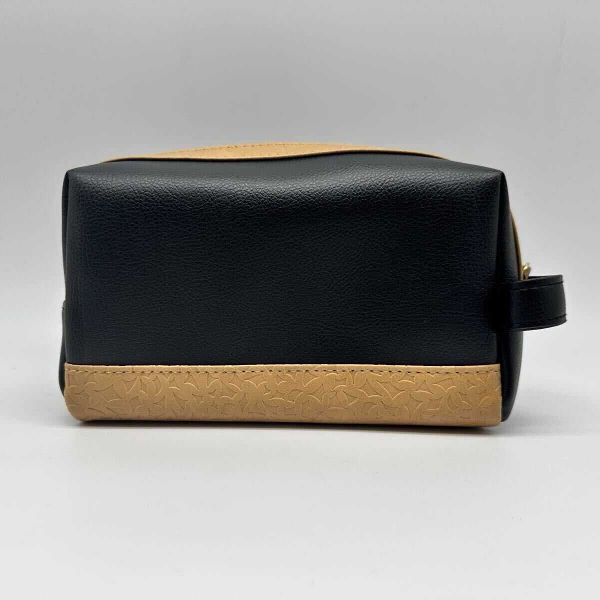 1 иен ~ новый товар не использовался BVLGARI BVLGARY ручная сумочка сцепление задний сумка Circle Logo кожа бизнес черный чёрный мужской private 