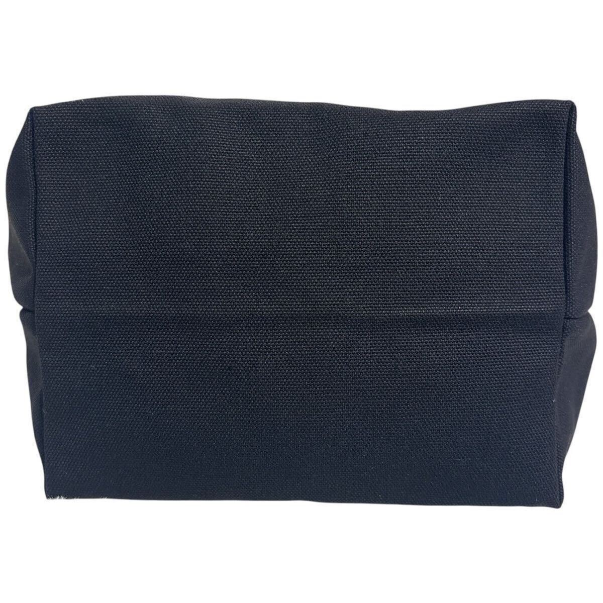 1 иен ~ новый товар не использовался PRADA Prada мужской женский большая сумка рука Cart eko Second бизнес черный парусина casual 