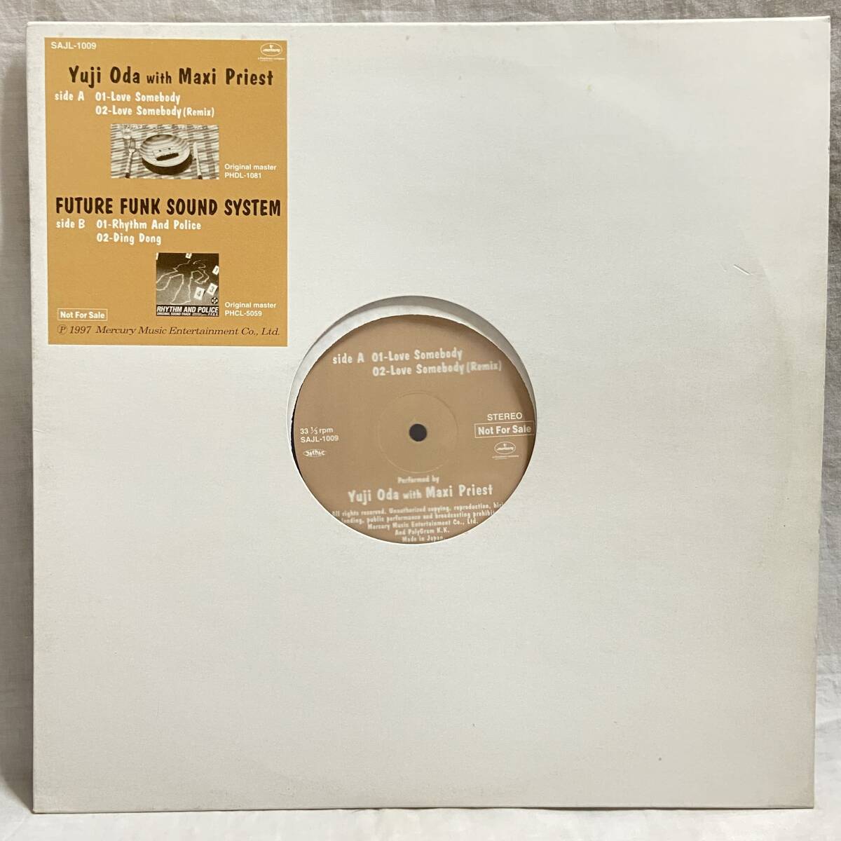 プロモ非売品 織田裕二 マキシ・プリースト Yuji Oda with Maxi Priest Love Somebody 松本晃彦 Rhythm And Police 踊る大捜査線 SAJL-1009_画像1