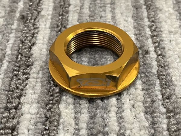  время использования высшее короткий! T2Racing производства вынос руля гайка [ NSR50 / 80 ] Gold б/у NSR50 NSR80 NSRmini NSF100