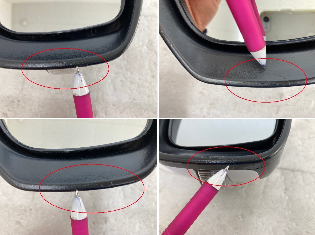 訳あり 日産 デイズルークス B21A 純正 左 ドアミラー サイドミラー 左側 助手席側 カプラ11ピン ウィンカー カメラ W13 白 作動OK 802374_画像6