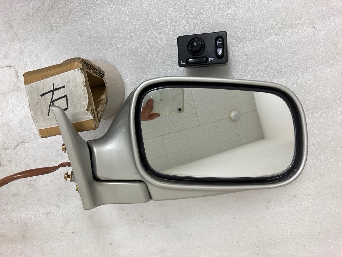 スバル インプレッサワゴン GF1 純正 右 ドアミラー サイドミラー 右側 運転席側 カプラ6ピン 792 シルバー おまけ付 作動OK 802353_画像8